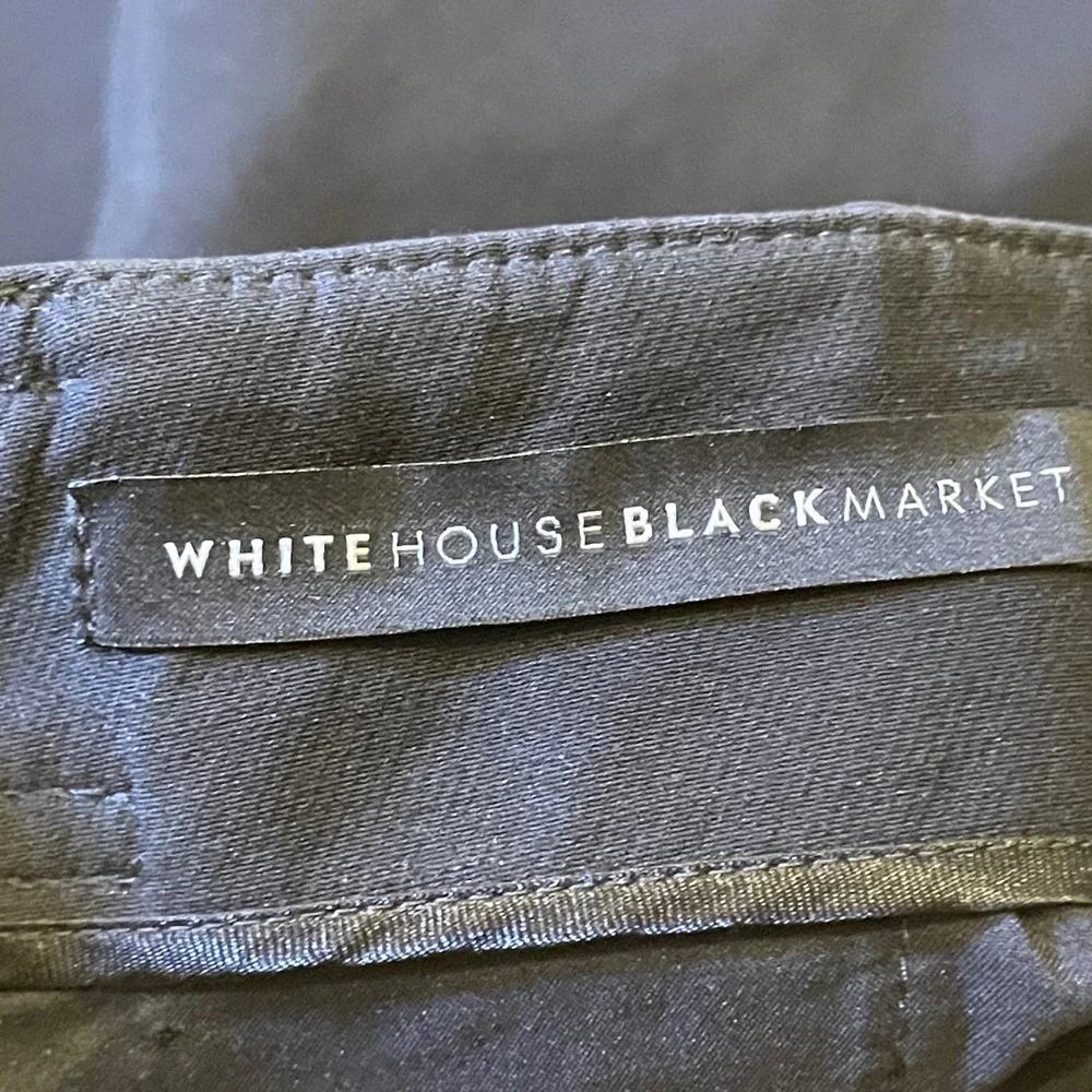 White‎ House Black Market Flare Crop Pants  Women's Size 2 Sailor Button Accents - Picture 7 of 12